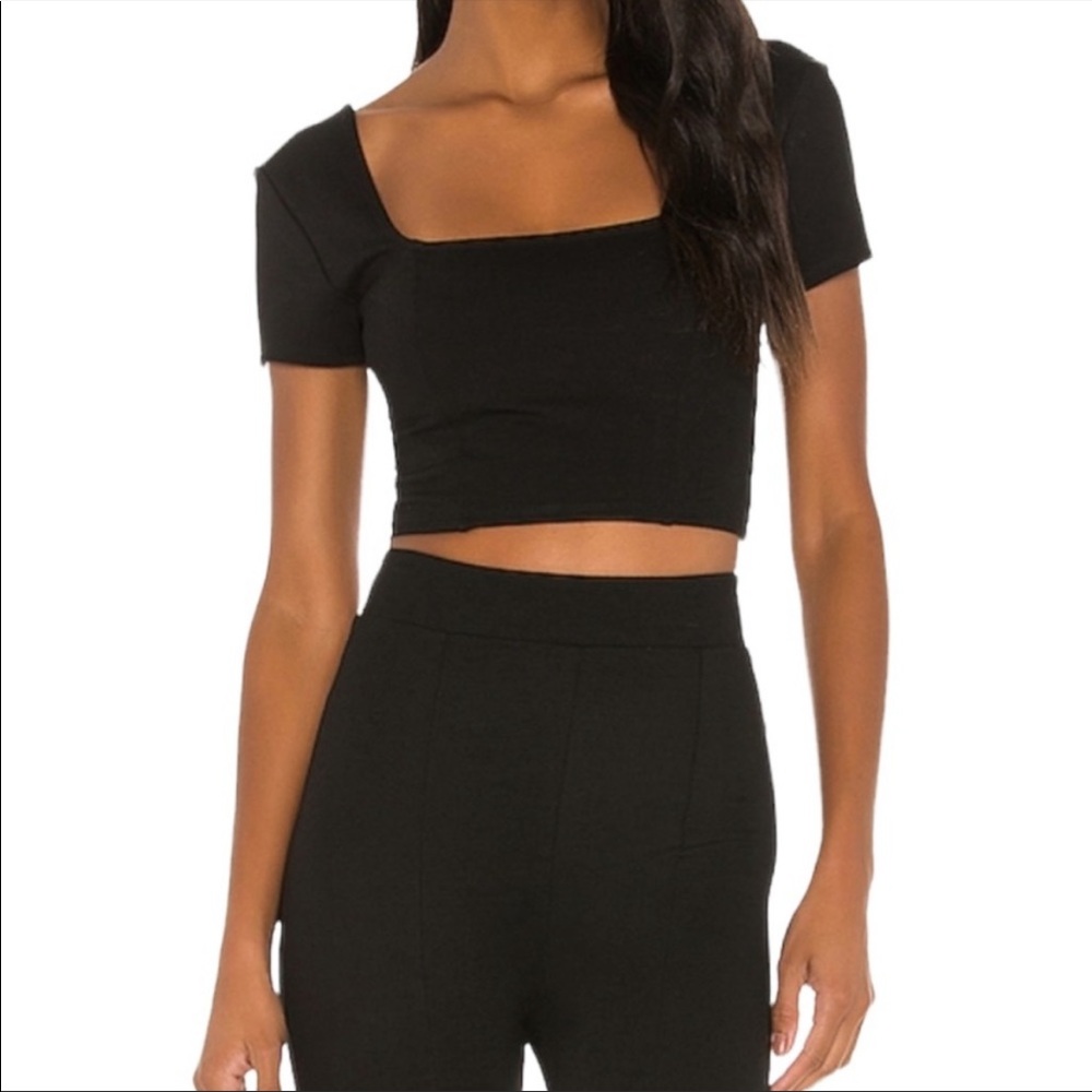Revolve NBD black crop top size small